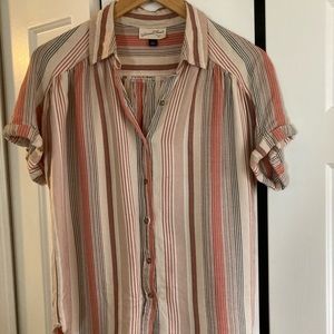 Universal Thread Striped Camp Shirt Small